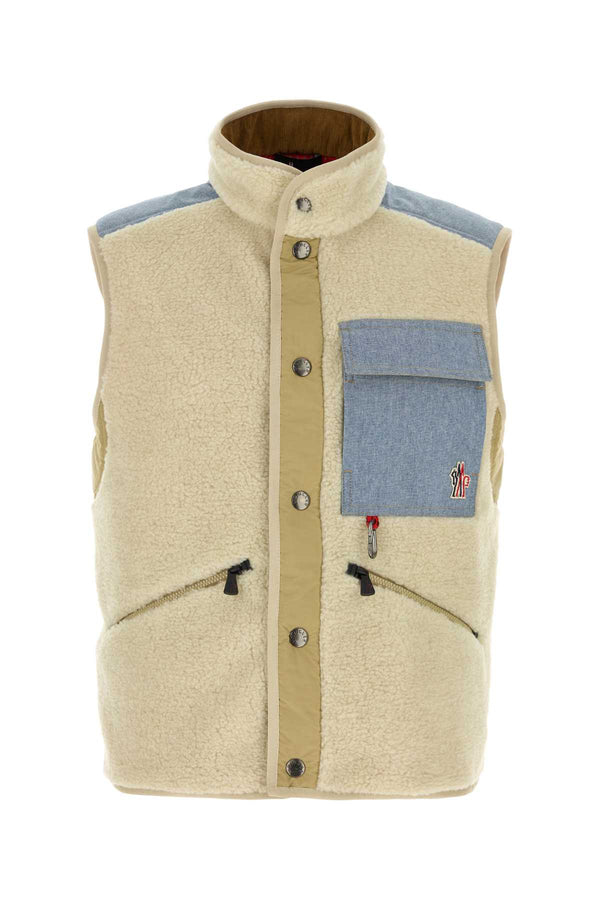 Moncler Grenoble Front/sides: 19% polyester vest in beige