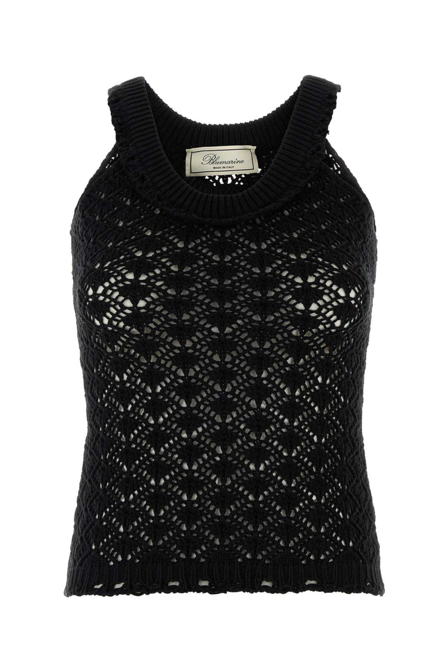 Blumarine 62% Cotton tank top in black