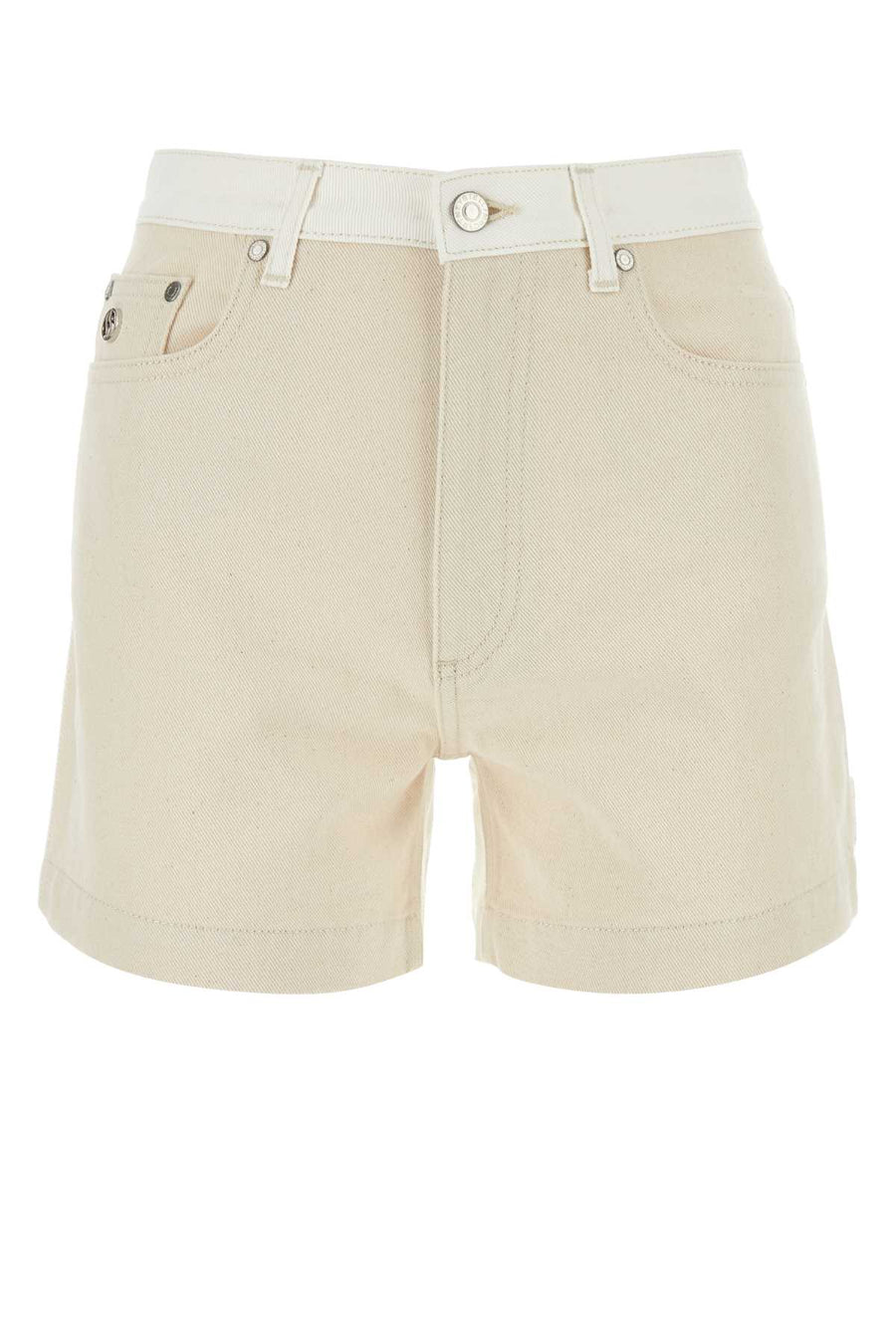 Stella McCartney 100% Cotton denim shorts in white