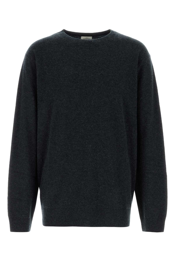 Le Kasha Neck 100% Organic cashmere sweater in gray