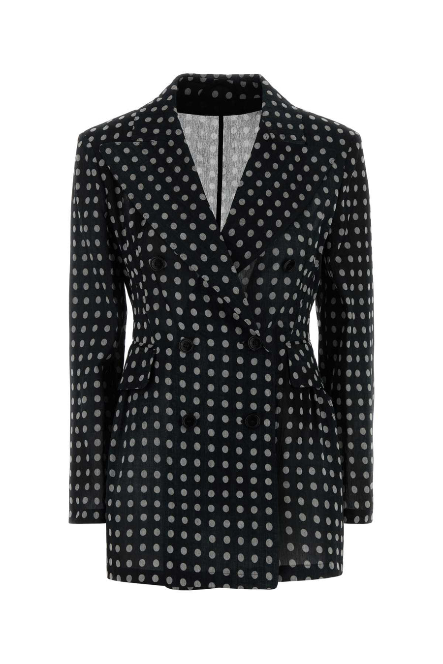 Ermanno Scervino Doppiopetto 100% Silk blazer in black