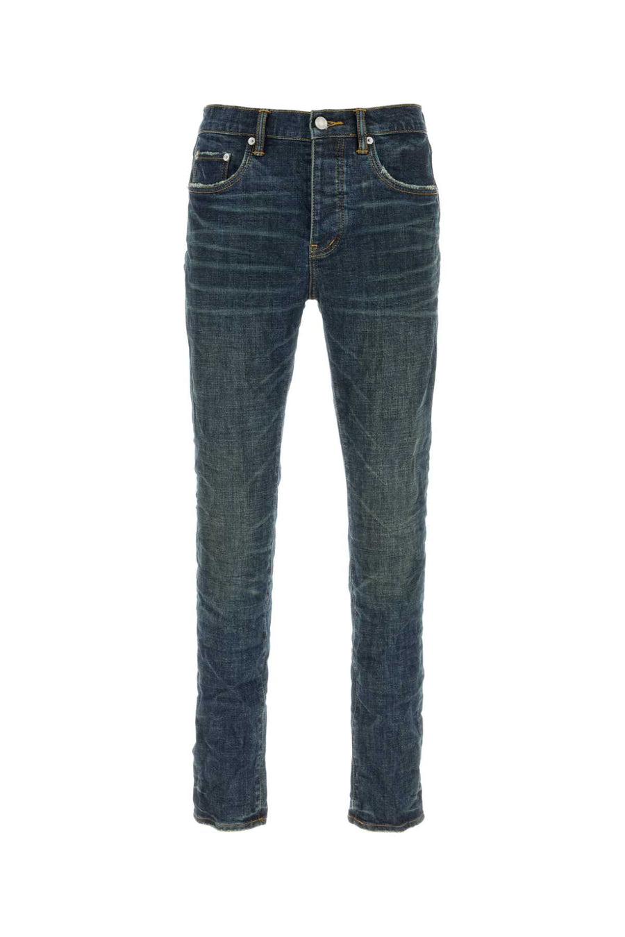 Purple Denim Stone 98% Cotton jeans in navy