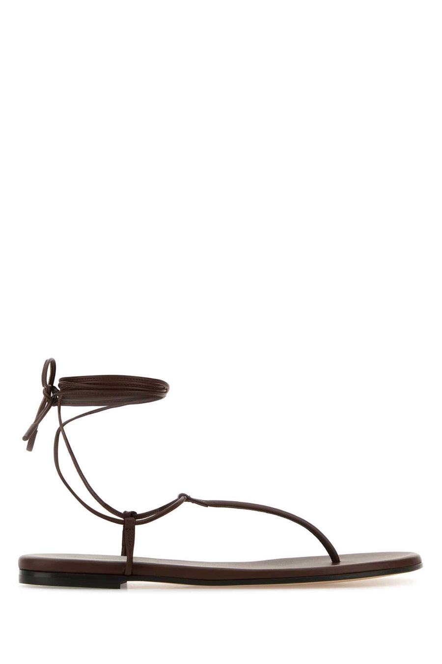 Gianvito Rossi Flat Exterior: 100% Nappa leather; Interior: 100% Nappa leather; Sole: Leather and Rubber sandal in brown
