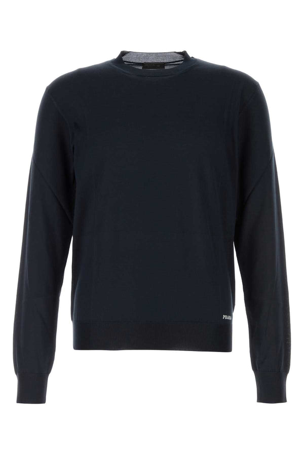 Prada 100% Recycled silk sweater in blue