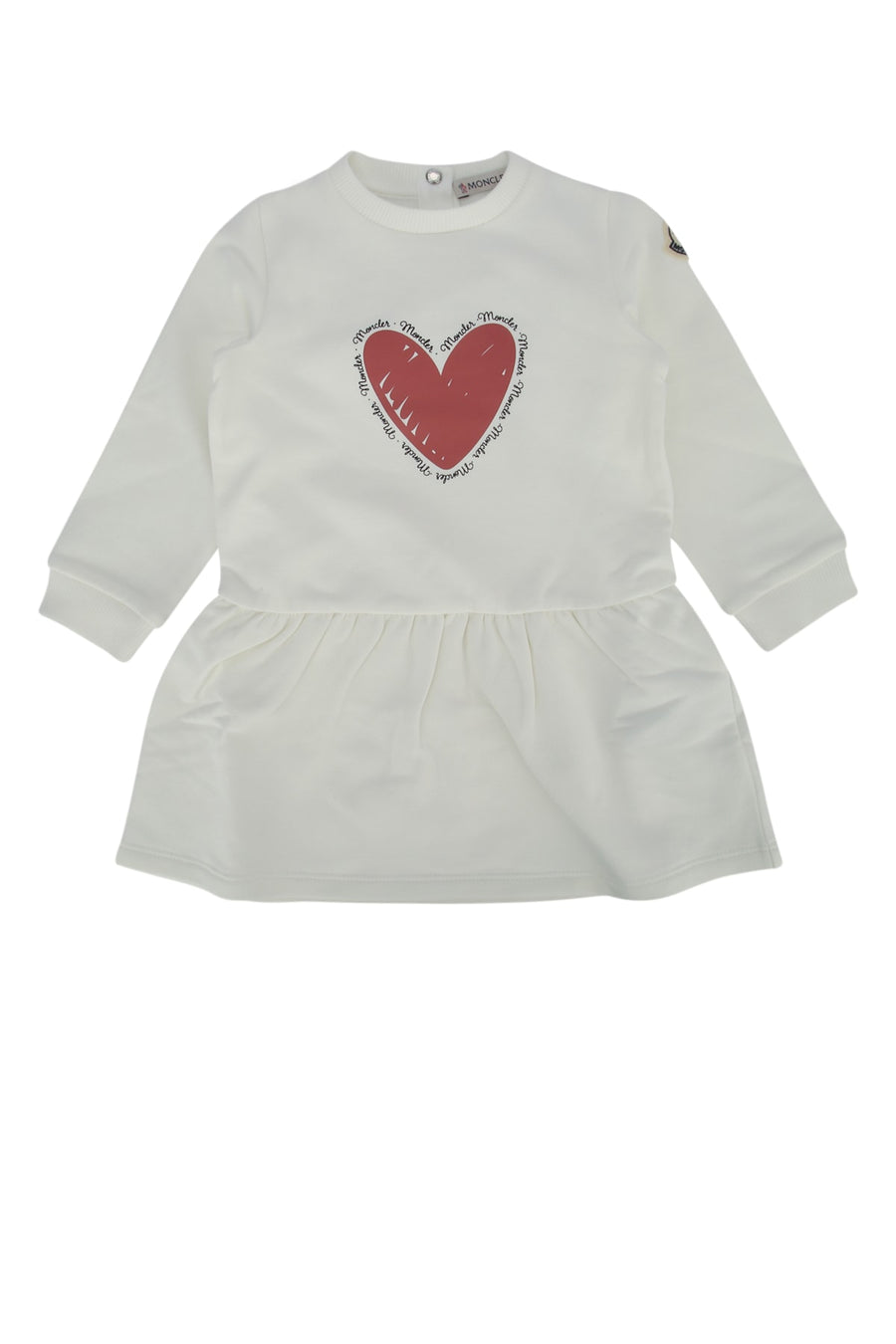 Moncler Jr Cotton dress in white