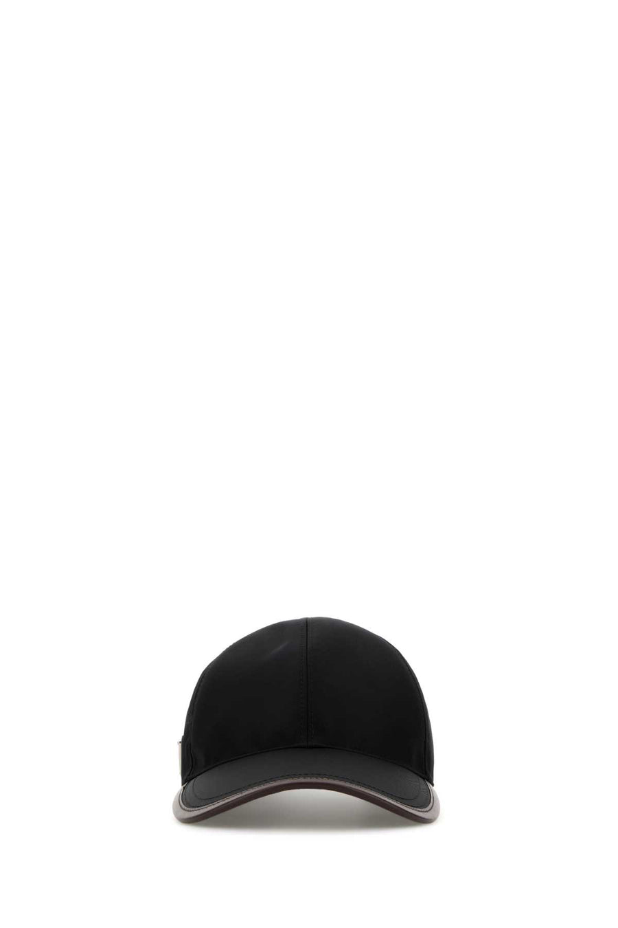 Prada CAPPELLI Exterior: 100% Re-Nylon; Lining: 100% Cotton baseball cap in black