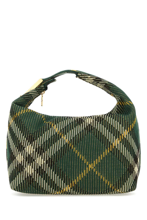 Burberry Exterior: 100% Nylon; Finishing: Golden metal shoulder bag in green
