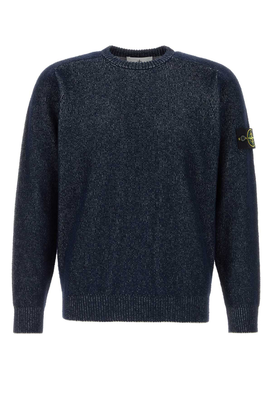 Stone Island 83% cotton sweater in navy