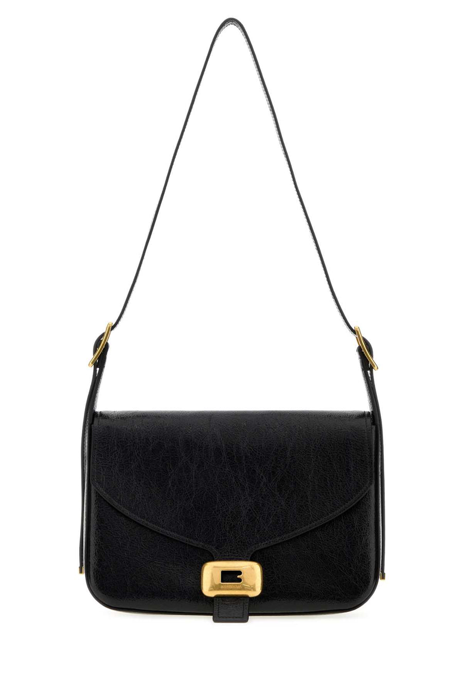 Balenciaga Exterior: 100% Lamb Lining: 100% Lamb Finishing: Golden metal shoulder bag in black