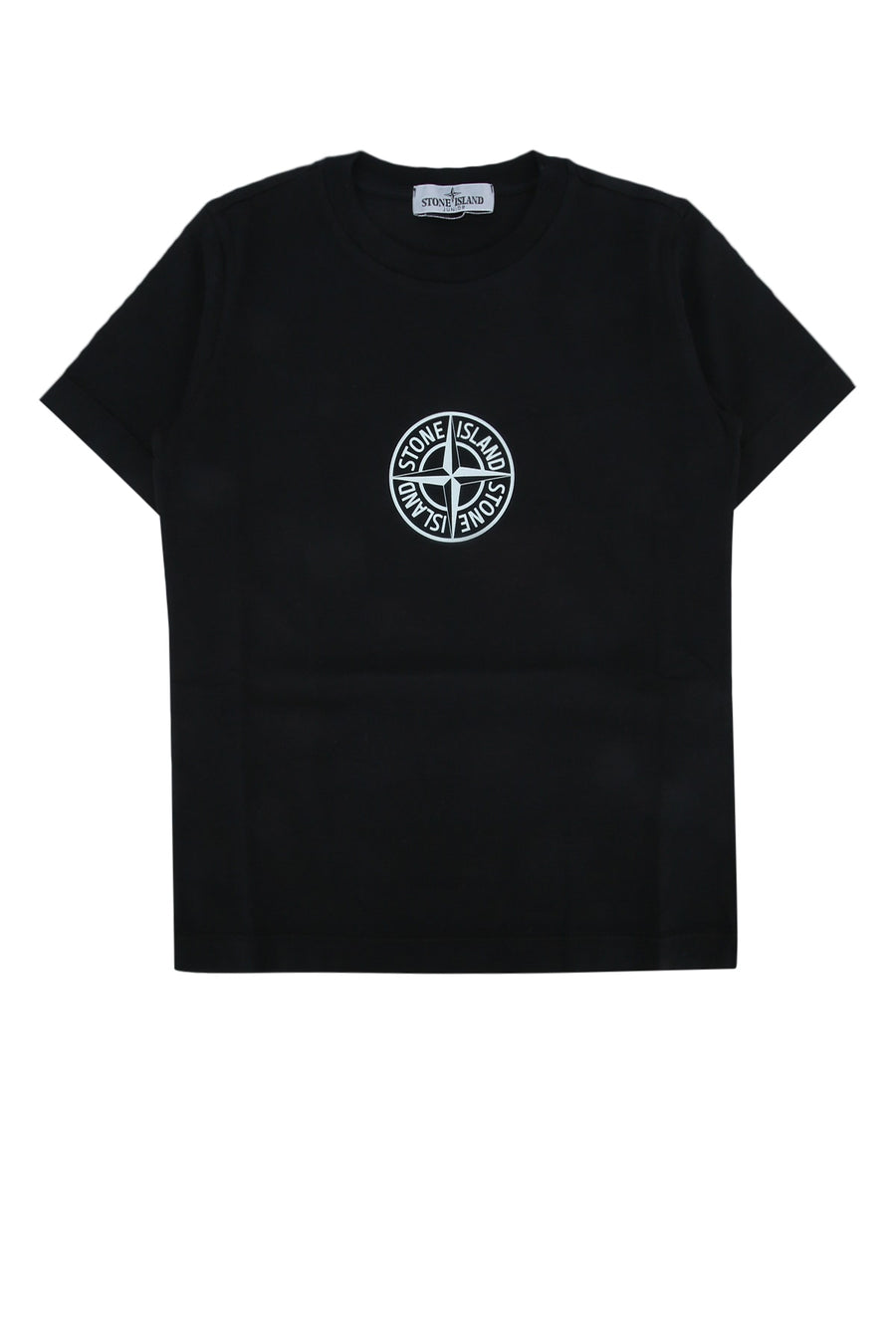 Stone Island Kids 100% cotton t-shirt in black