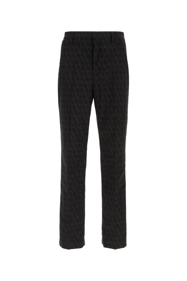 Valentino Garavani 100% Polyester trousers in black