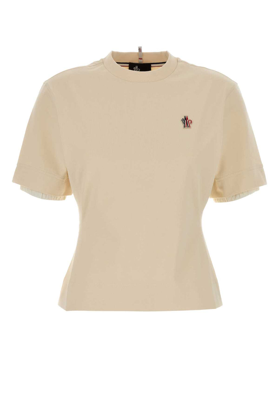 Moncler Grenoble 95% Cotton t-shirt in beige