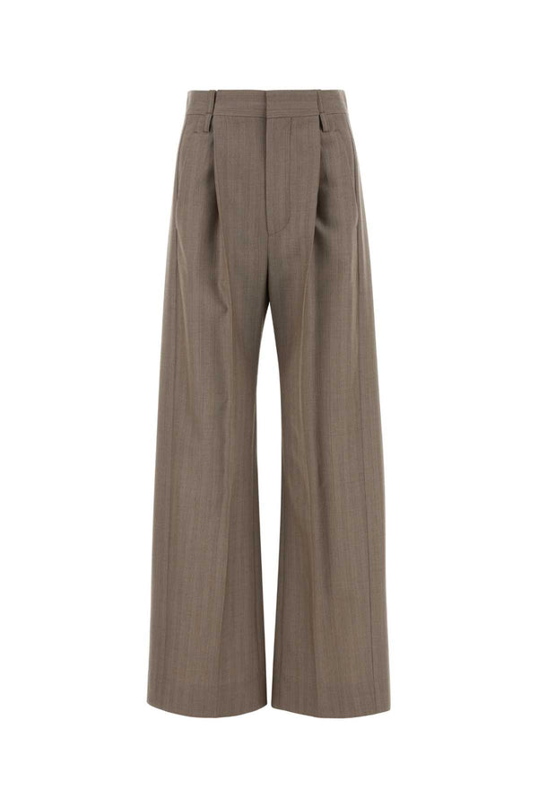 Victoria Beckham 100% Virgin wool trousers in beige