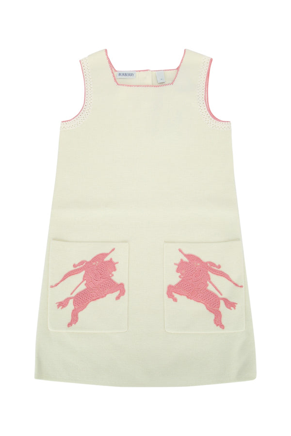 Burberry Jr Giselle 100% Cotton dress in white