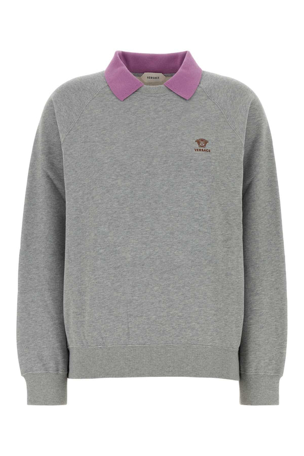Versace 100% Cotton sweater in gray
