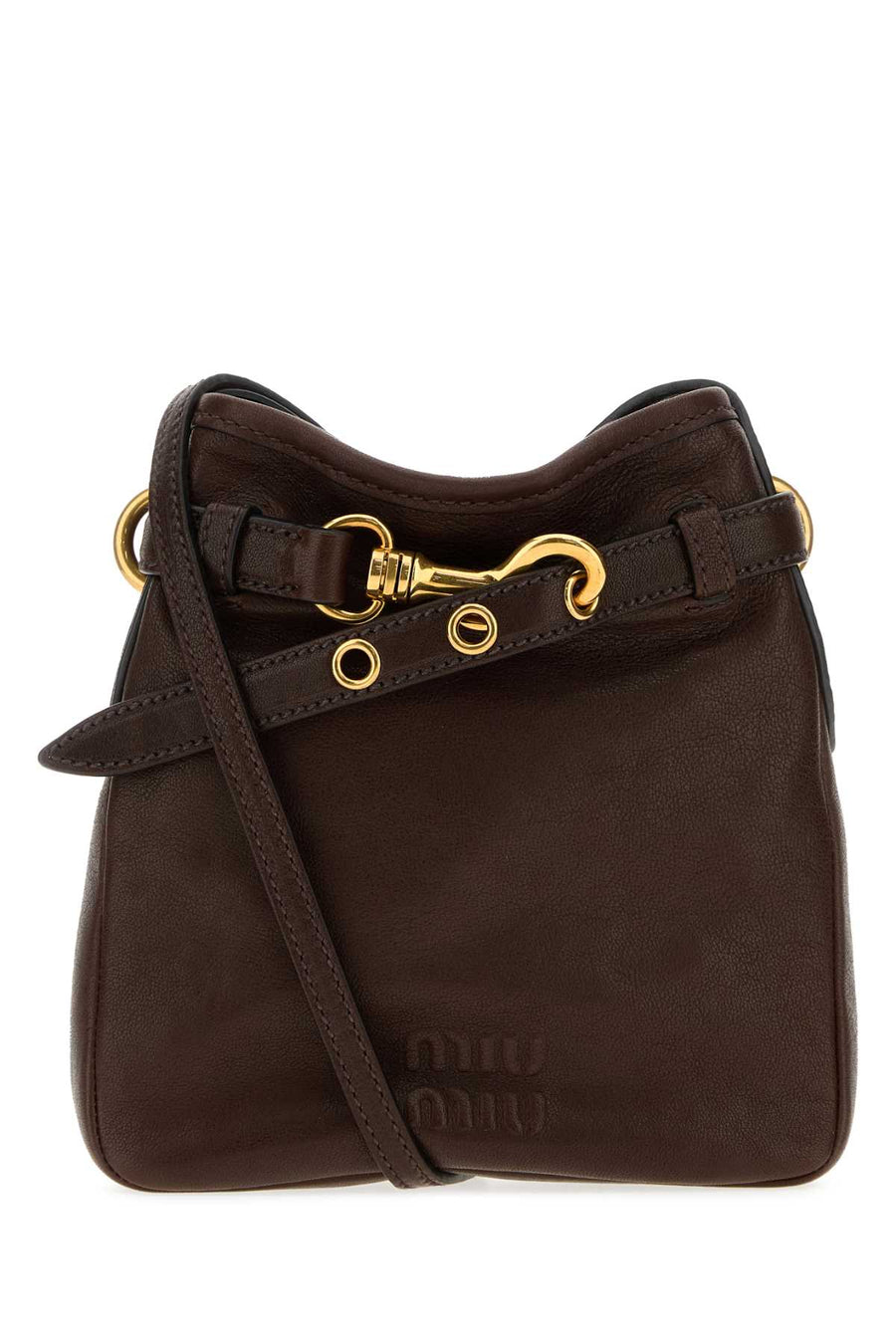 Miu Miu 100% Agnello (Lambskin) crossbody bag in brown