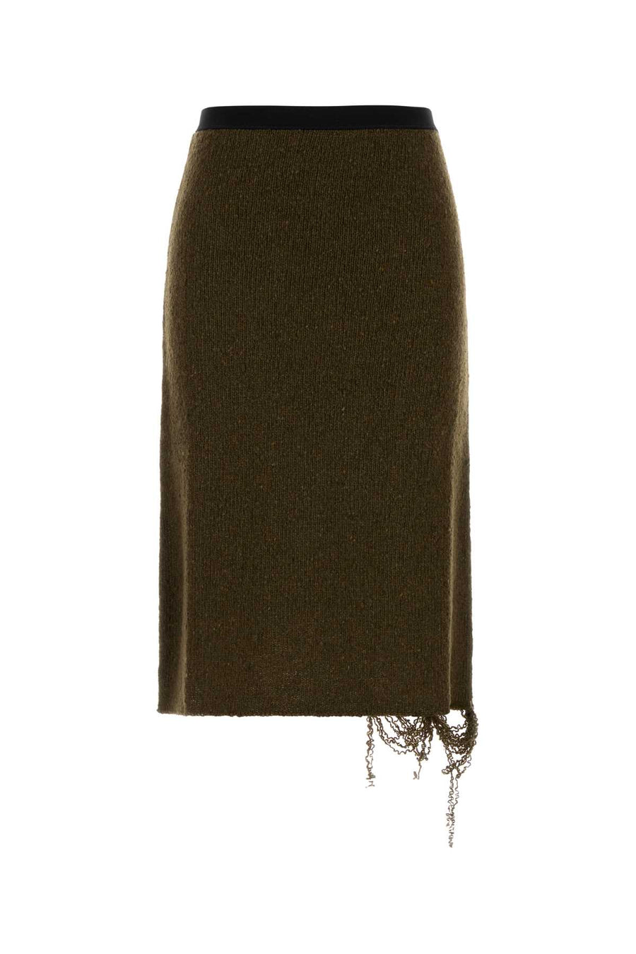 MM6 Maison Margiela 60% Virgin wool skirt in brown
