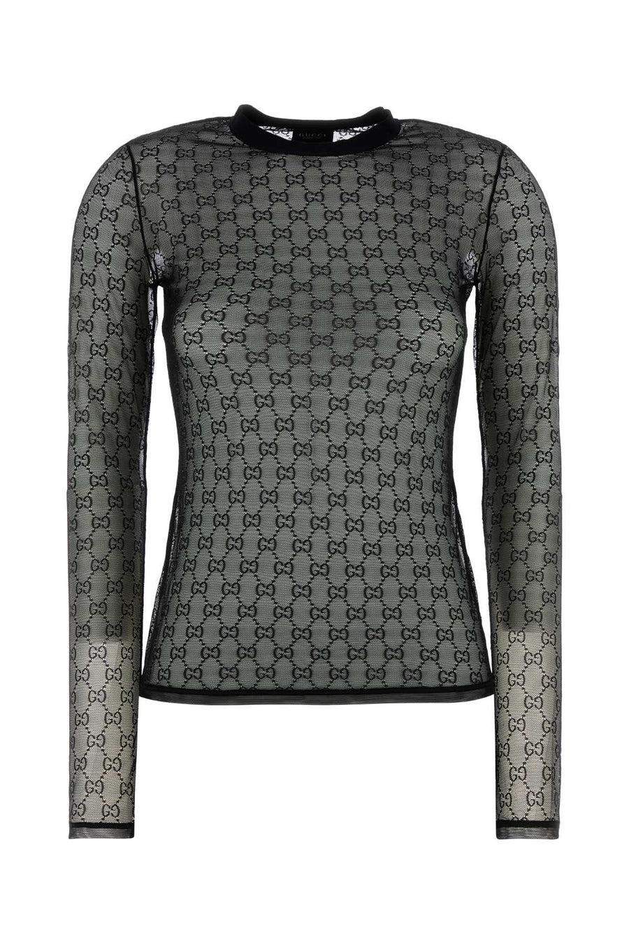 Gucci 91% Nylon 9% Elastane t-shirt in black
