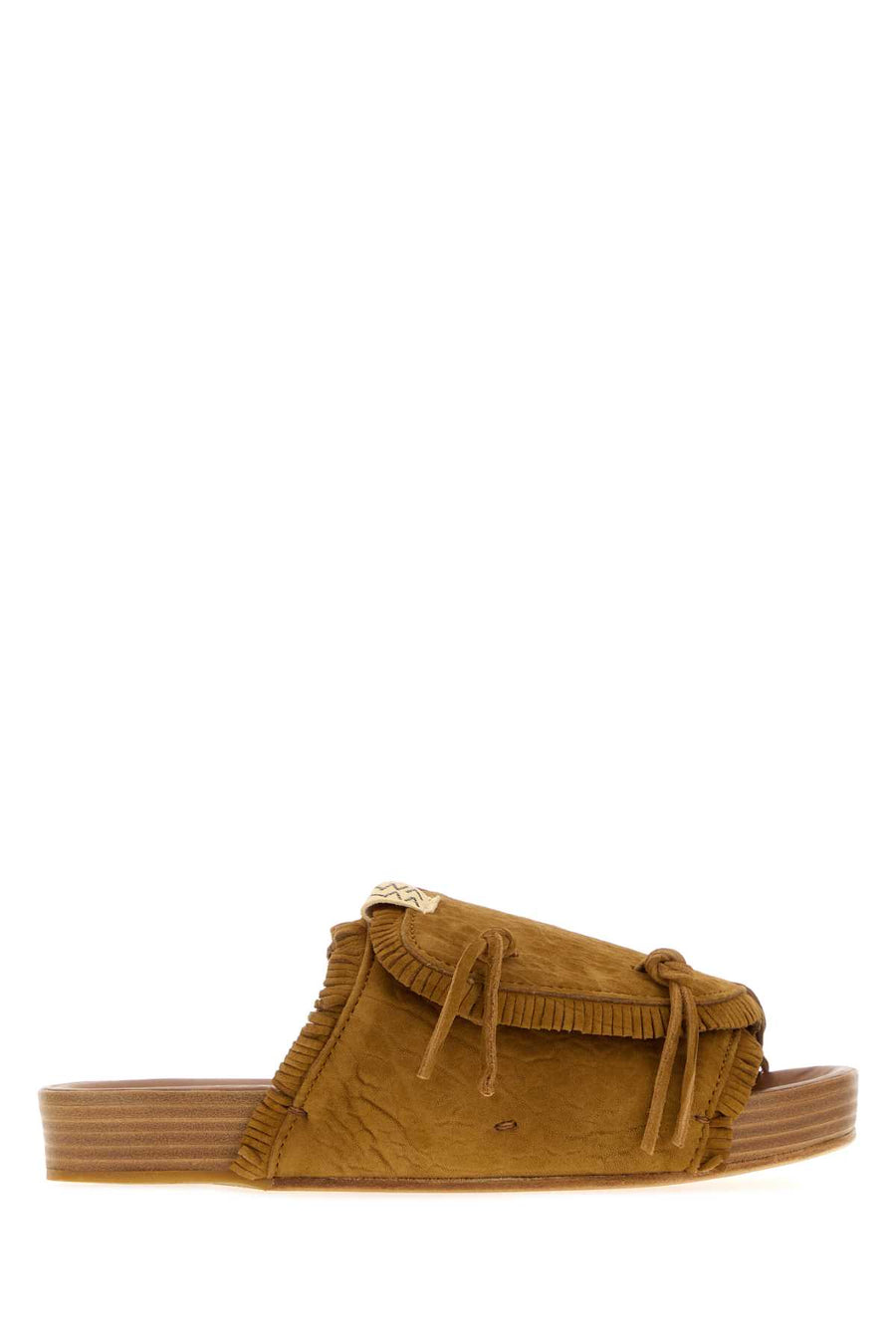 Visvim Exterior: 100% Suede sandal in camel