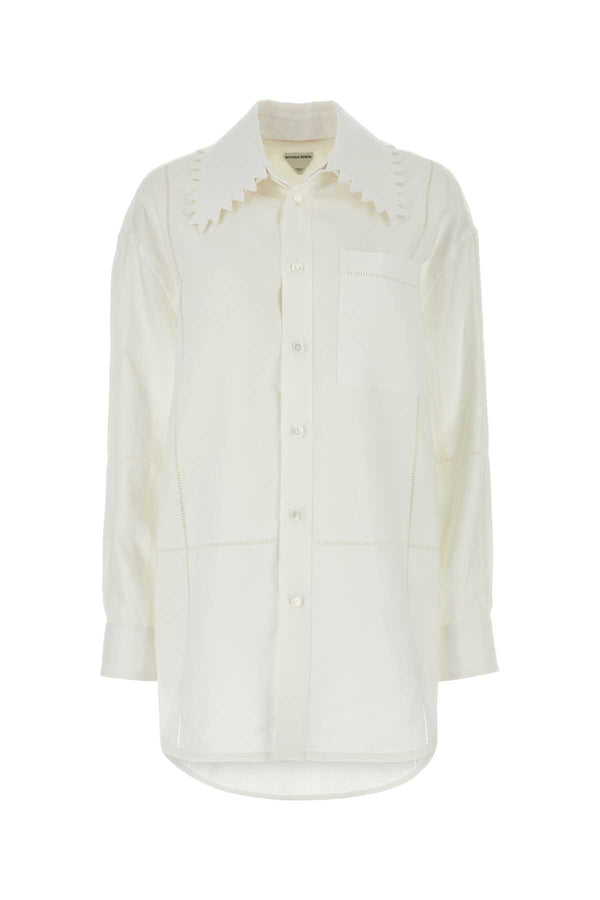 Bottega Veneta 100% Linen shirt in white