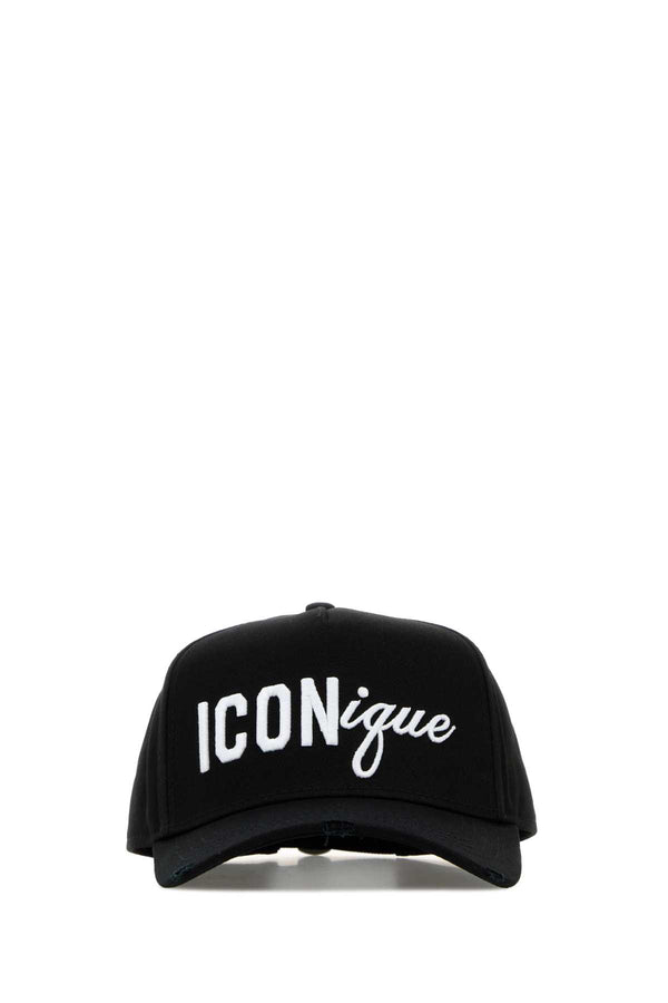 Dsquared2 BCM099605C00001 100% Cotton baseball cap in black