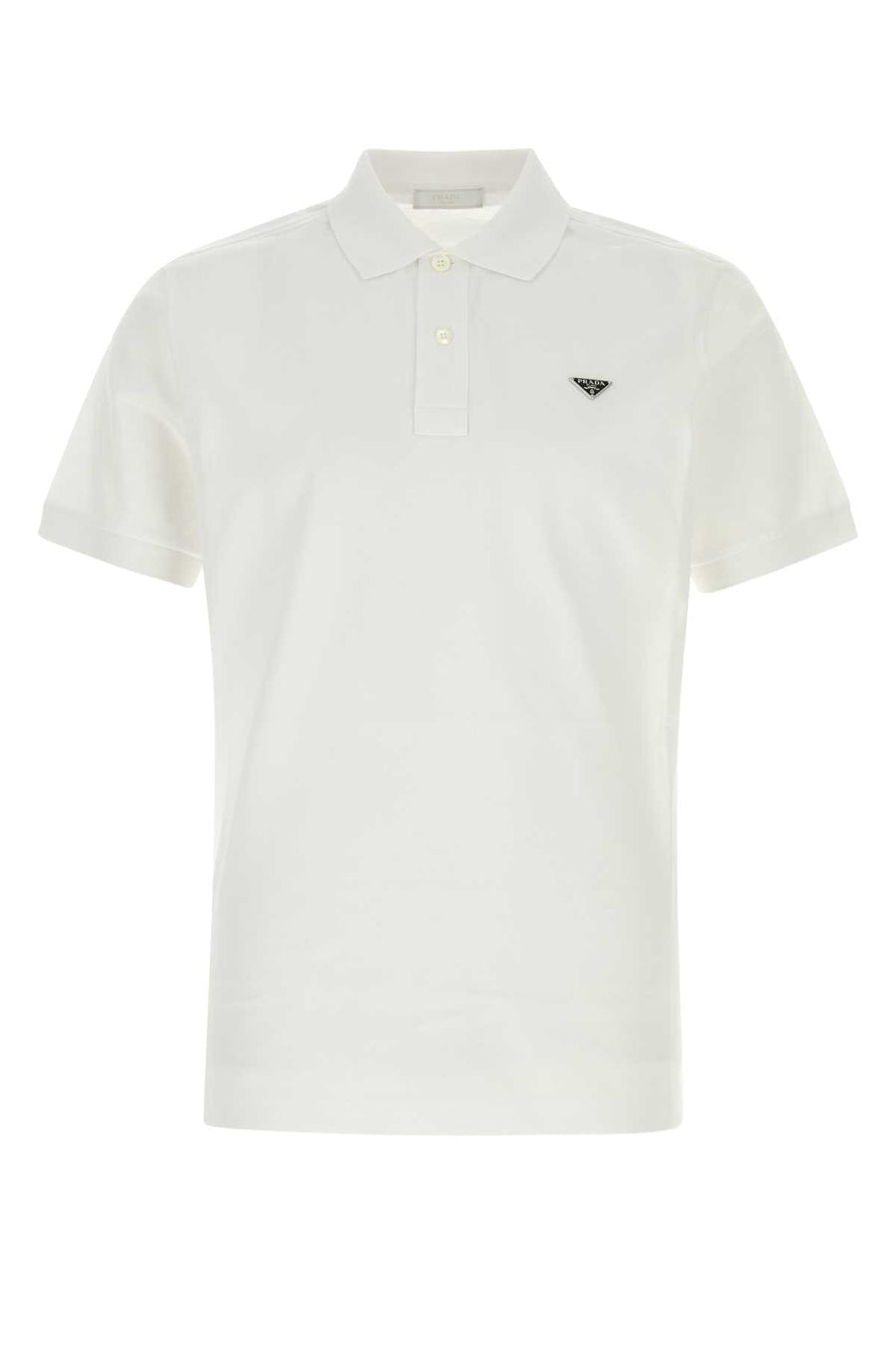 Prada 100% Cotton polo shirt in white