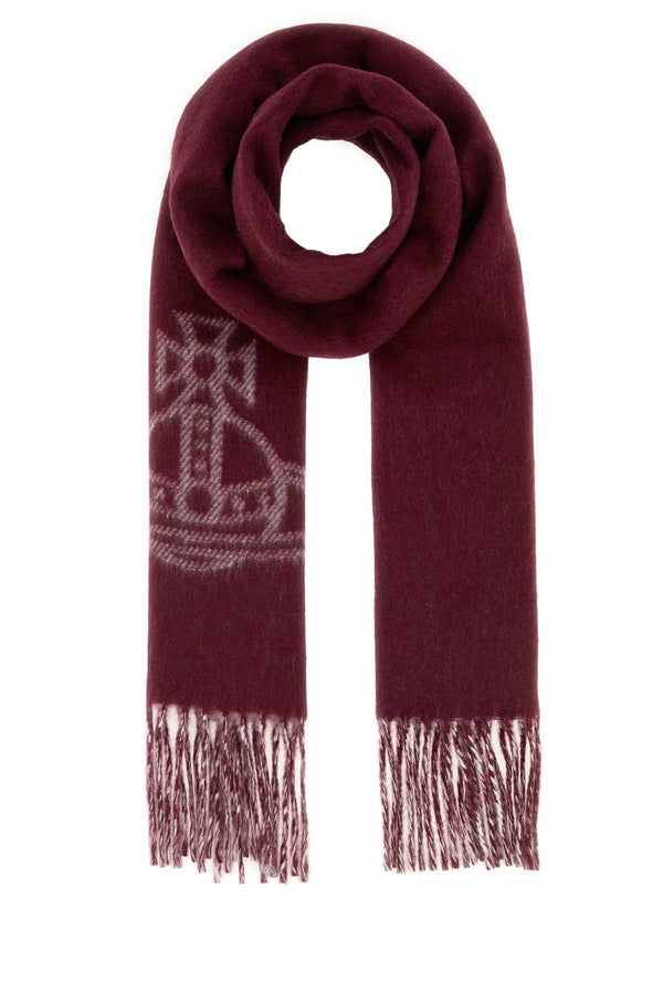 Vivienne Westwood Scarf 100% Wool scarf in burgundy