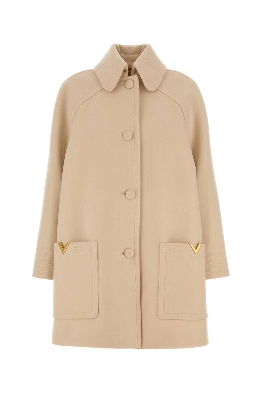 Valentino Garavani Exterior: 100% Virgin wool; Lining: 74% Acetate coat in beige