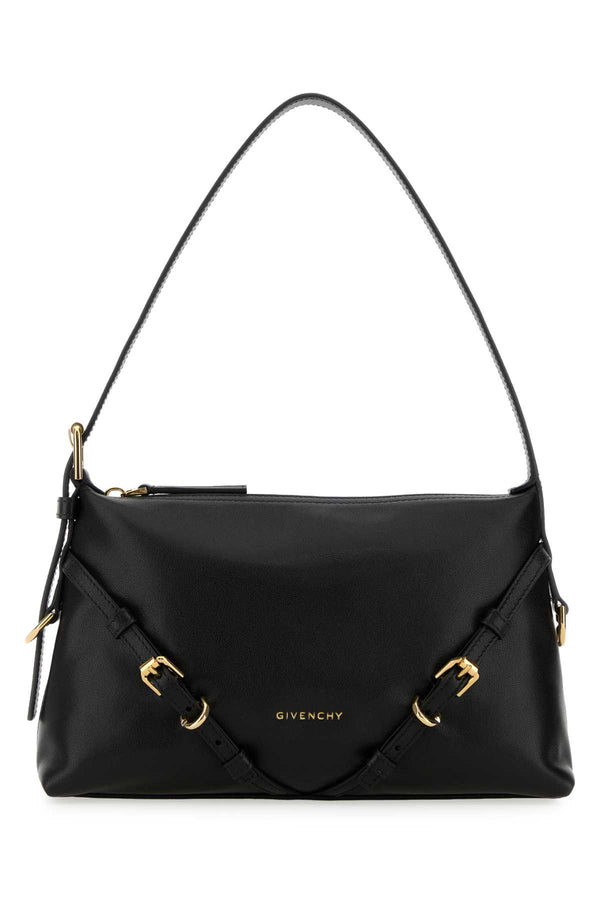 Givenchy Shoulder Exterior: 100% Calf Leather; Lining: 100% Fabric; Finishing: Golden metal shoulder bag in black