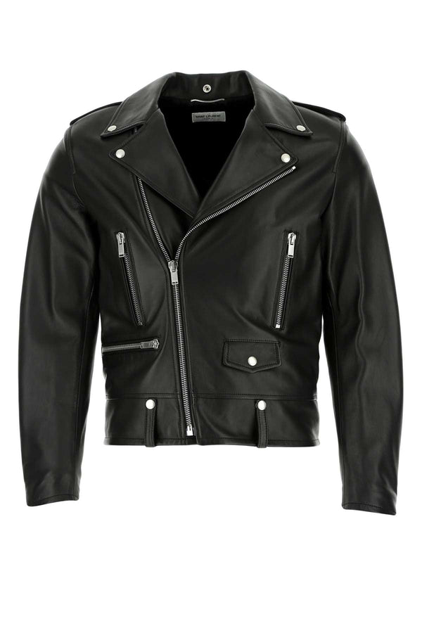 Saint Laurent Lamb skin jacket in black
