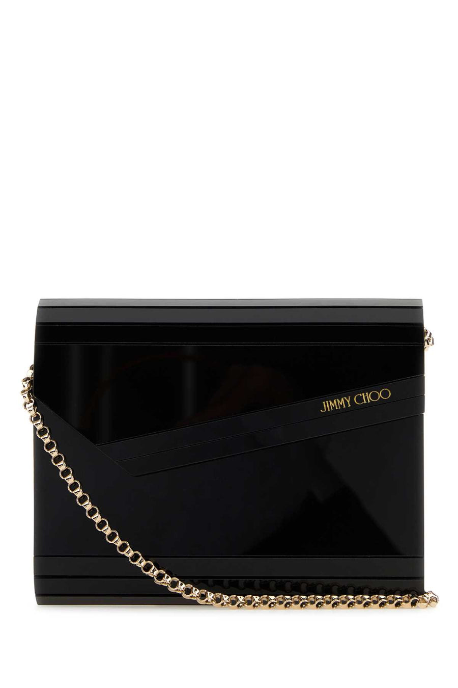 Jimmy Choo 75% acrylic clutch in black