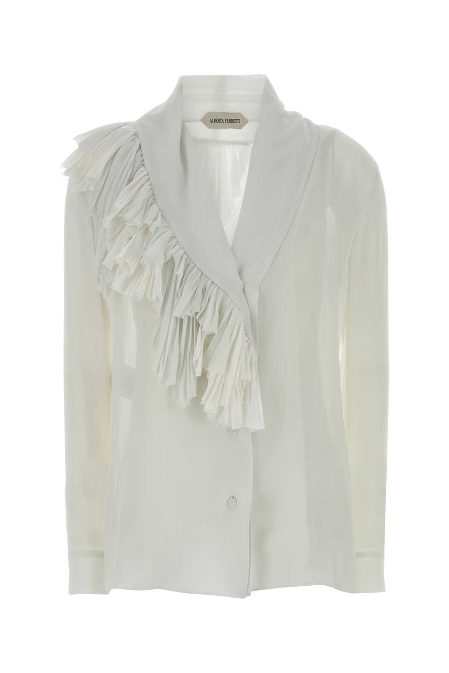 Alberta Ferretti 100% Silk dress in white