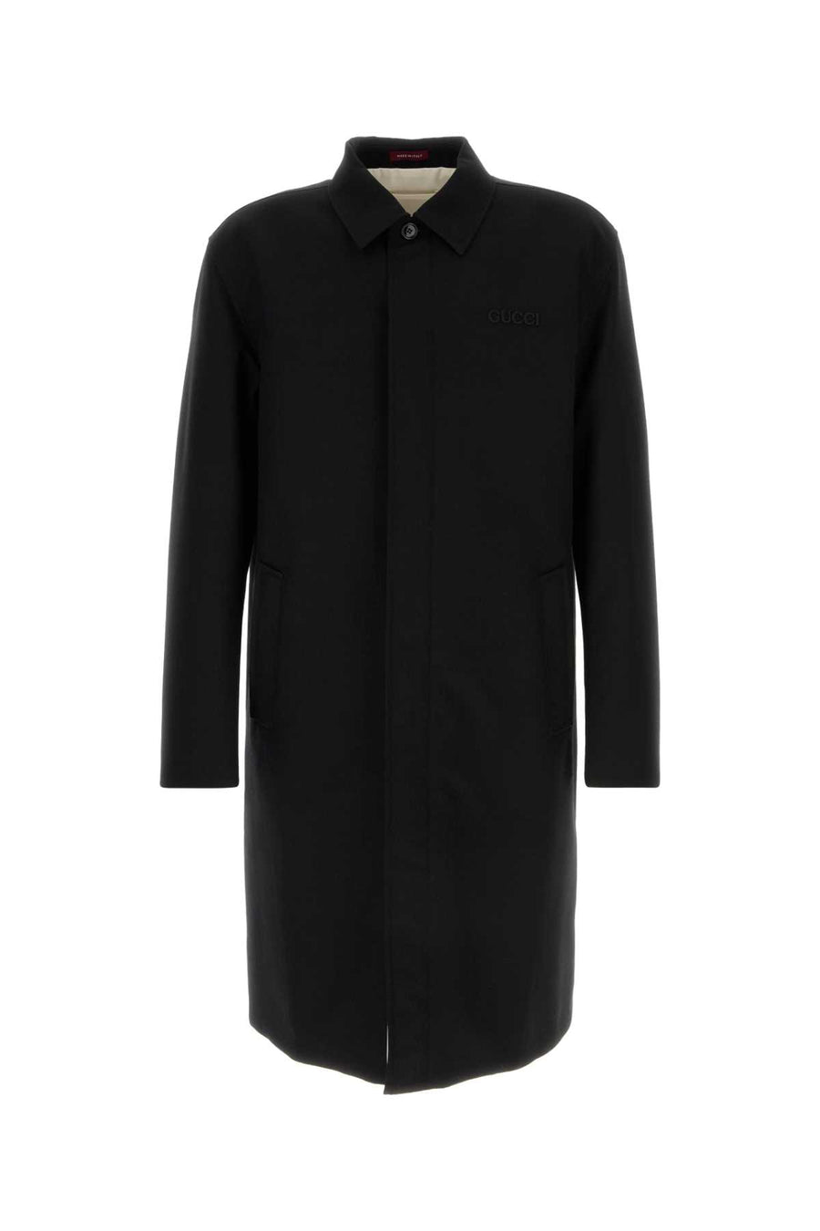 Gucci Coat Exterior: 100% Wool coat in black