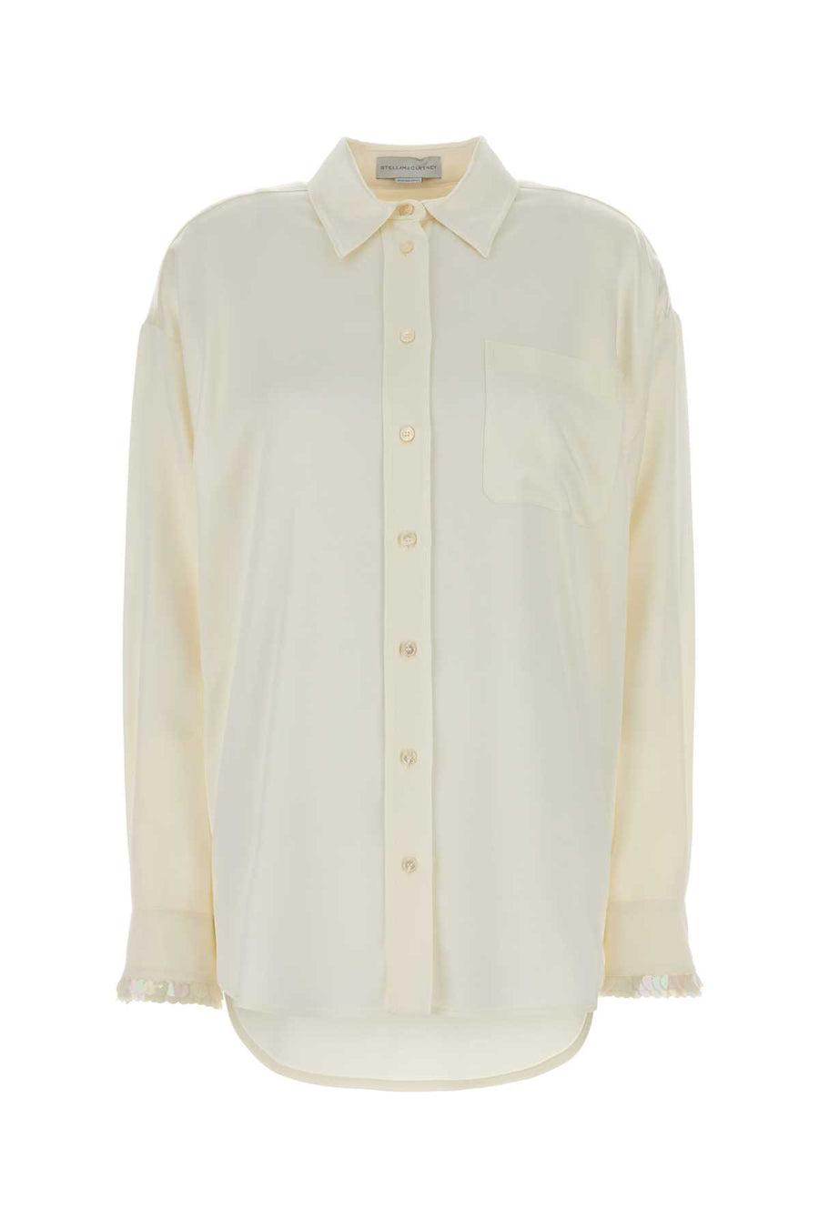 Stella McCartney Cuff 73% Acetate 27% Viscose shirt in cream