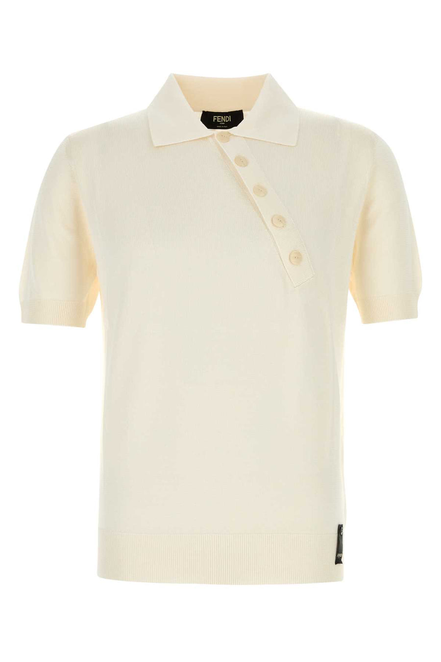 Fendi 100% Viscose polo shirt in beige