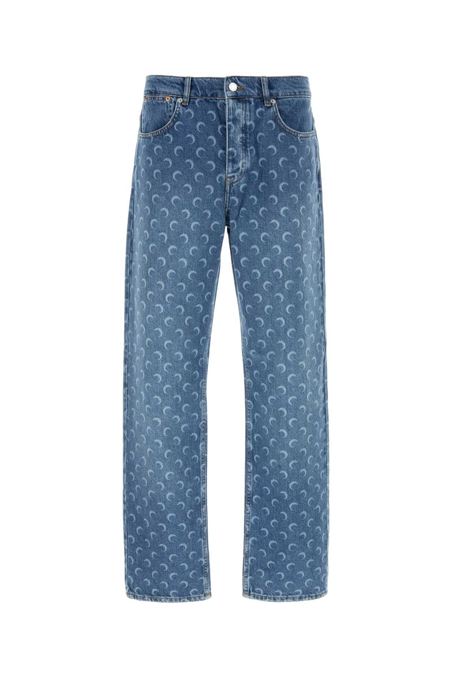 Marine Serre Denim 100% Cotton jeans in blue
