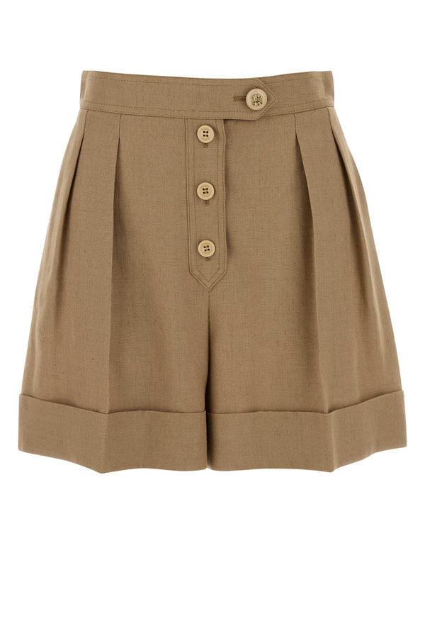 Valentino Garavani Solid 86% Viscose bermudas in beige
