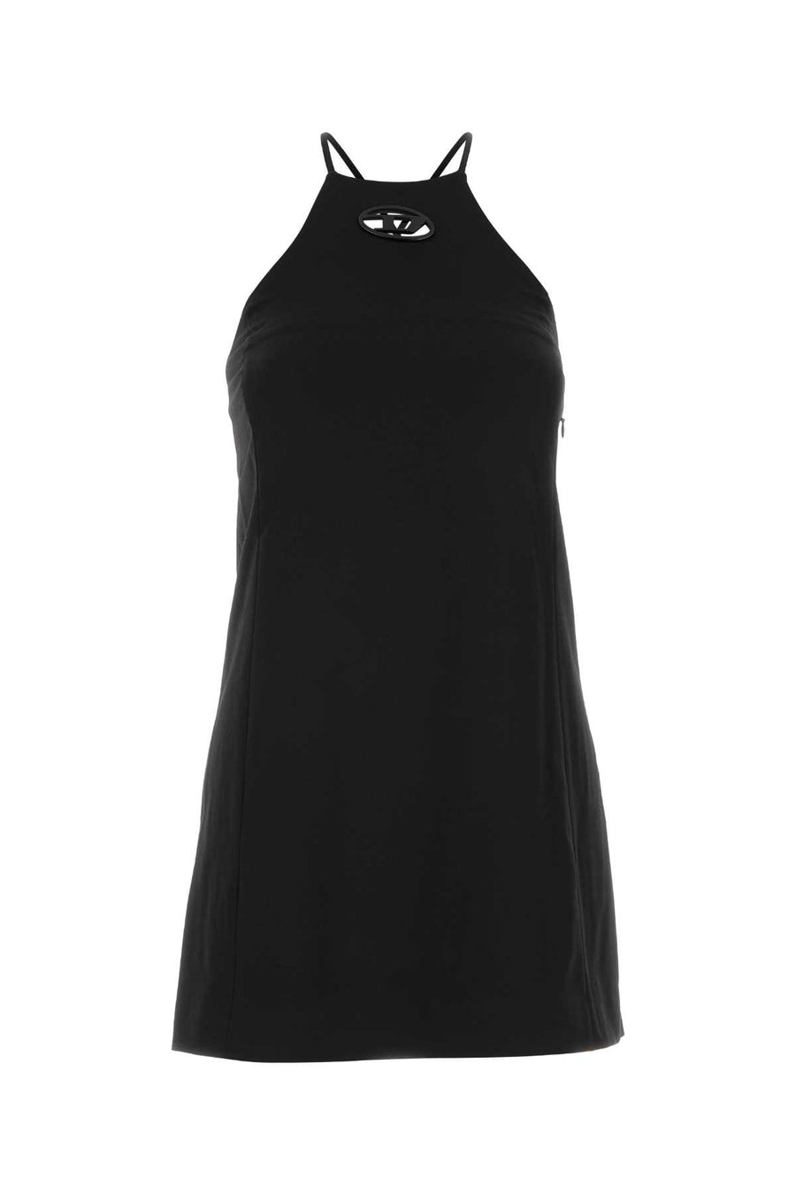 Diesel 53% Polyester mini dress in black