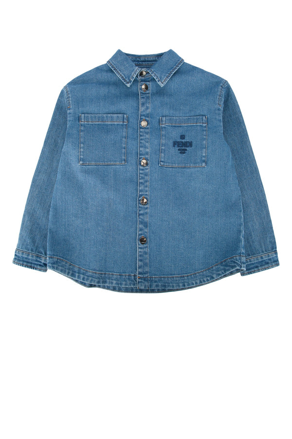 Fendi Kids Jacket 99% Cotton jacket in blue