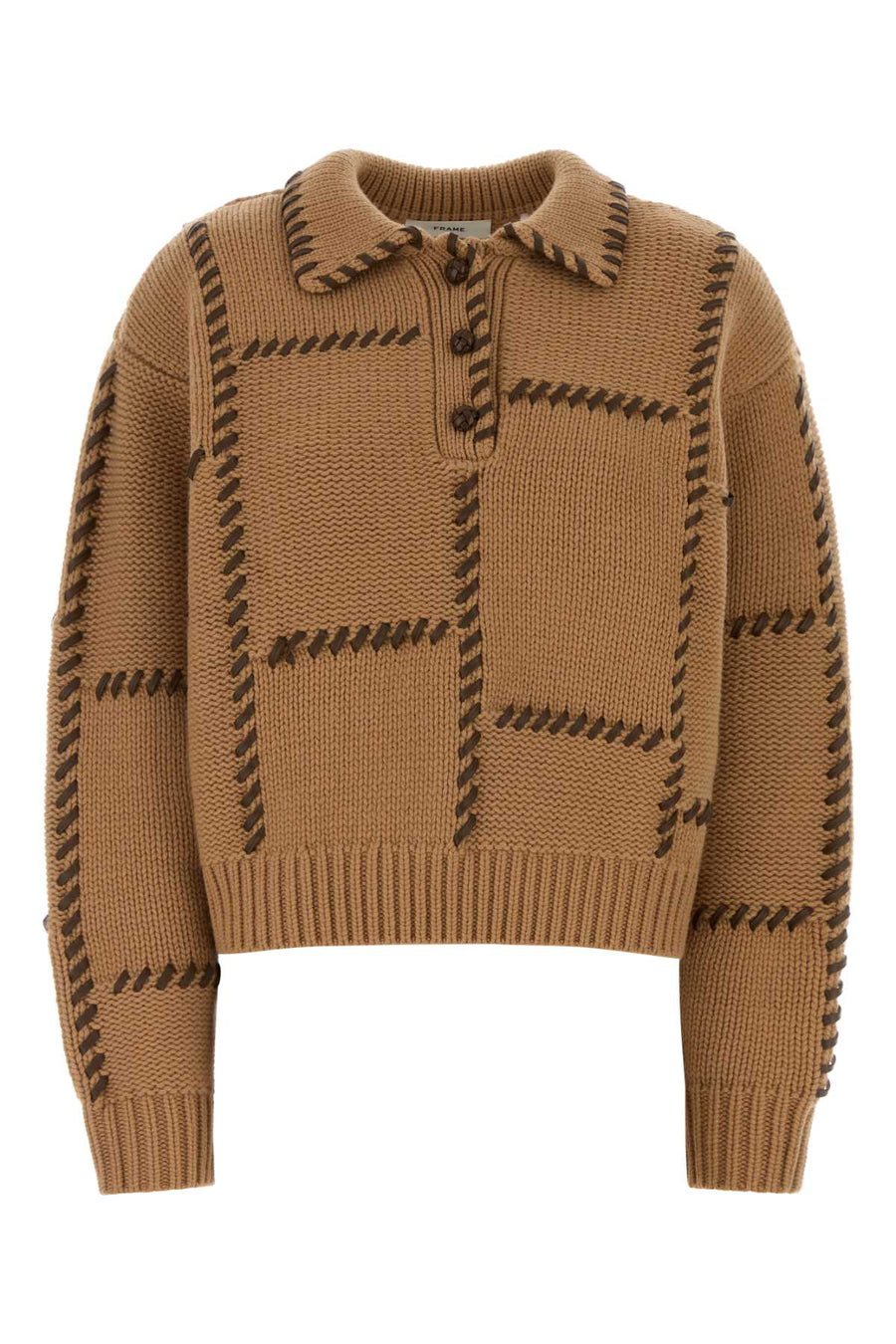 Frame Leather 72% Wool sweater in beige