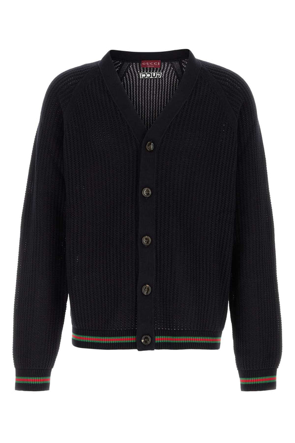 Gucci 100% Cotton cardigan in navy