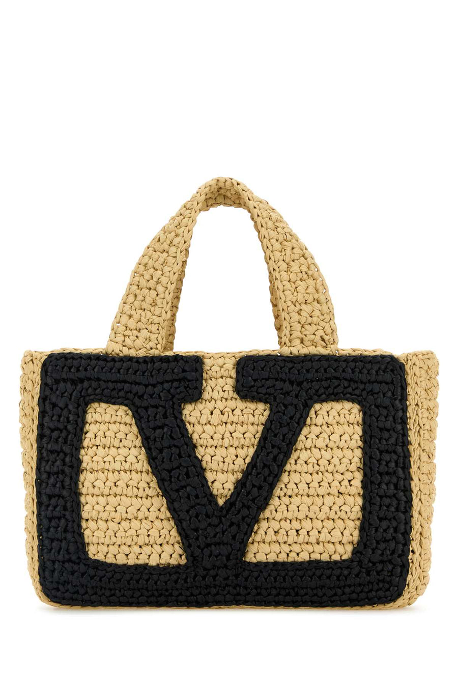 Valentino Garavani Tote Raffia (100% Virgin) tote bag in beige