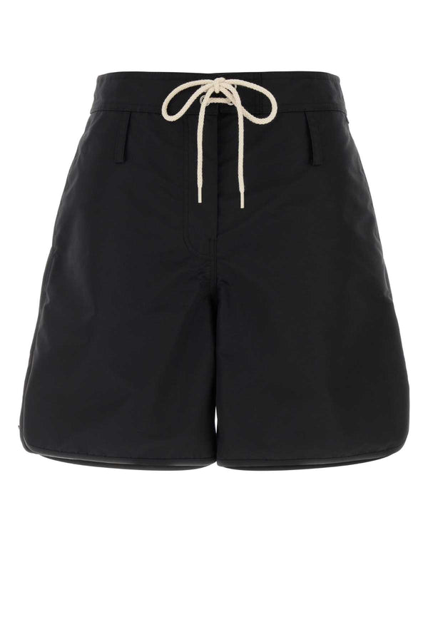 Prada 70% Nylon bermuda shorts in black