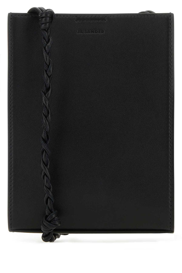 Jil Sander 100% Bovine leather crossbody bag in black