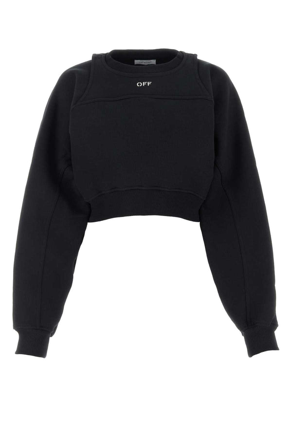Off-White 100% Cotton sweatshirt in black