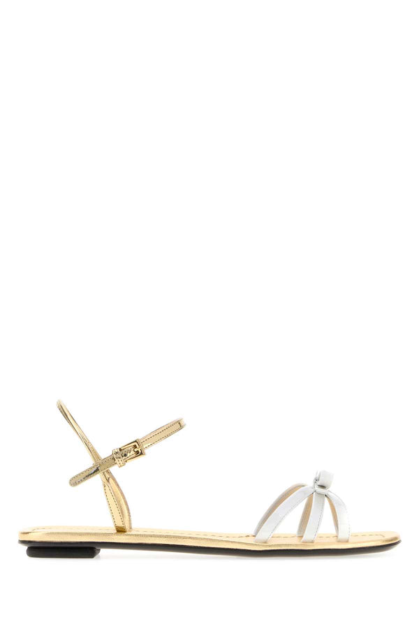 Prada Exterior: 100% Leather sandal in gold