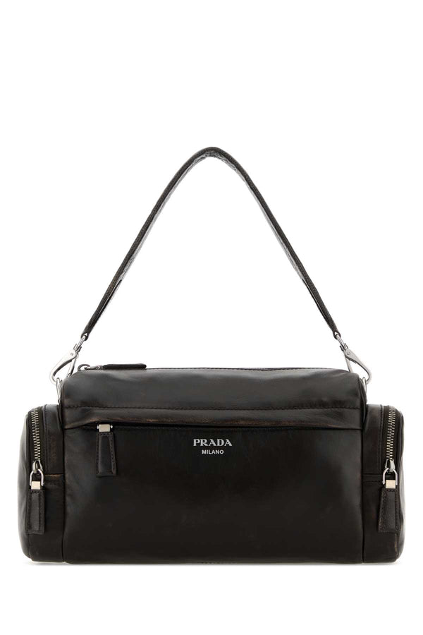 Dark Brown Nappa Leather Crossbody Bag Moro Borse A Mano