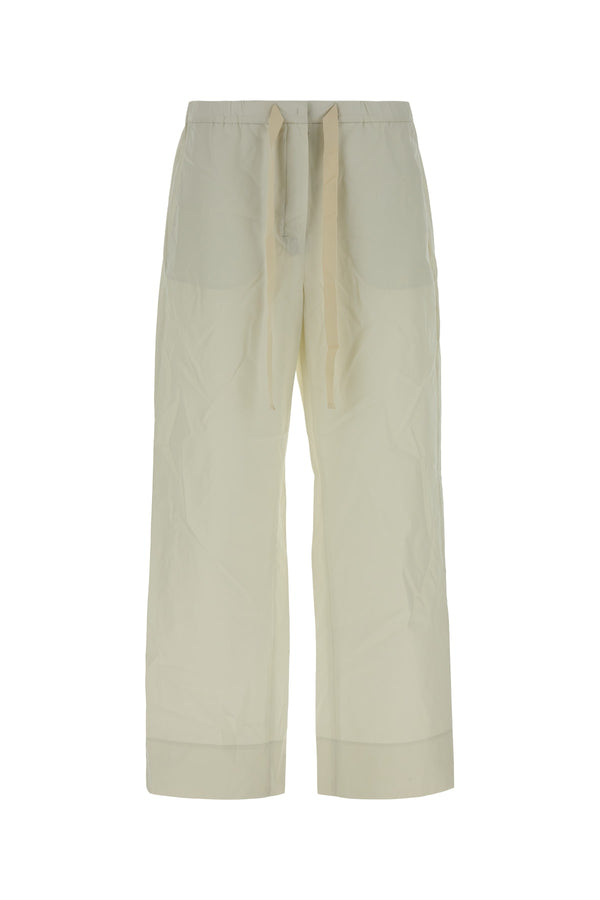S Maxmara 100% Cotton trousers in beige
