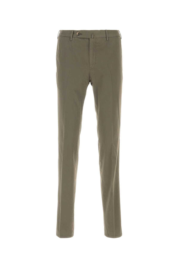 Pt Torino 94% Cotton trousers in khaki