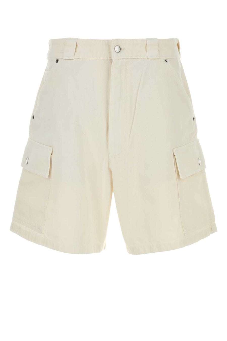 Prada 100% Cotton bermuda shorts in white